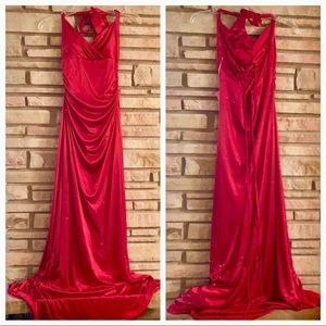 Red sparkly ballgown/prom dress, floor length